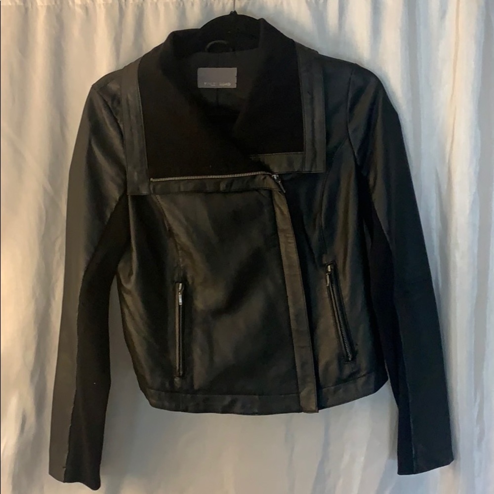 Black leather jacket